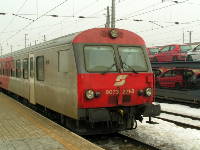 Steuerwagen des Zuges von Innsbruck in Richtung Brenner. 04.02.06