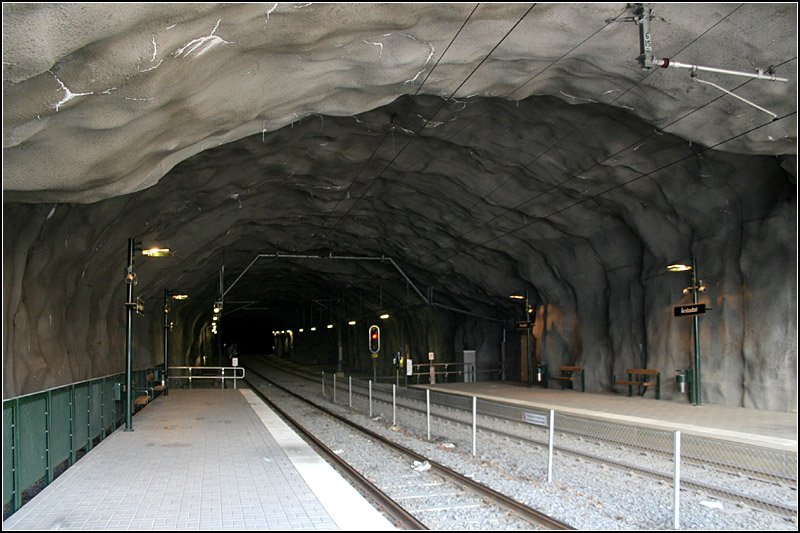 Tvärbanan, Station "Årstadal. View of the tunnel part of the