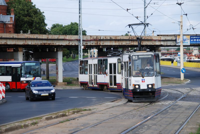 Szczecin, 26.07.2009, tram line 3 to the stop just before