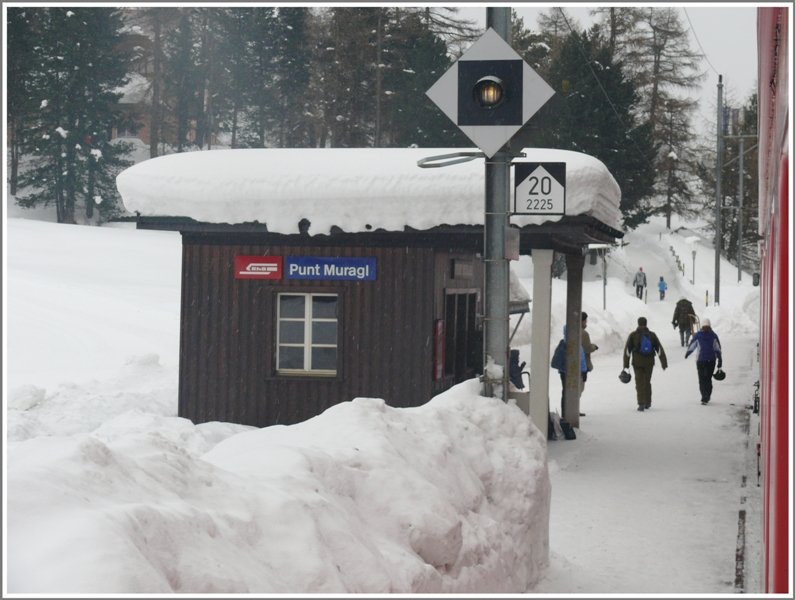 At the foot of scenic mountain Muottas Muragl (A funicular