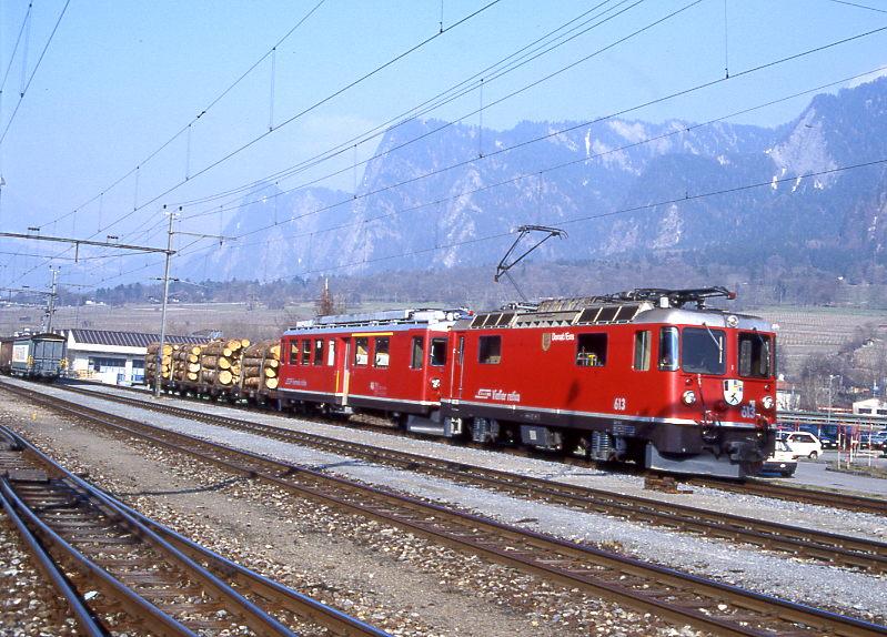 RhB freight train 5369 from Landquart to Pontresina in Untervaz