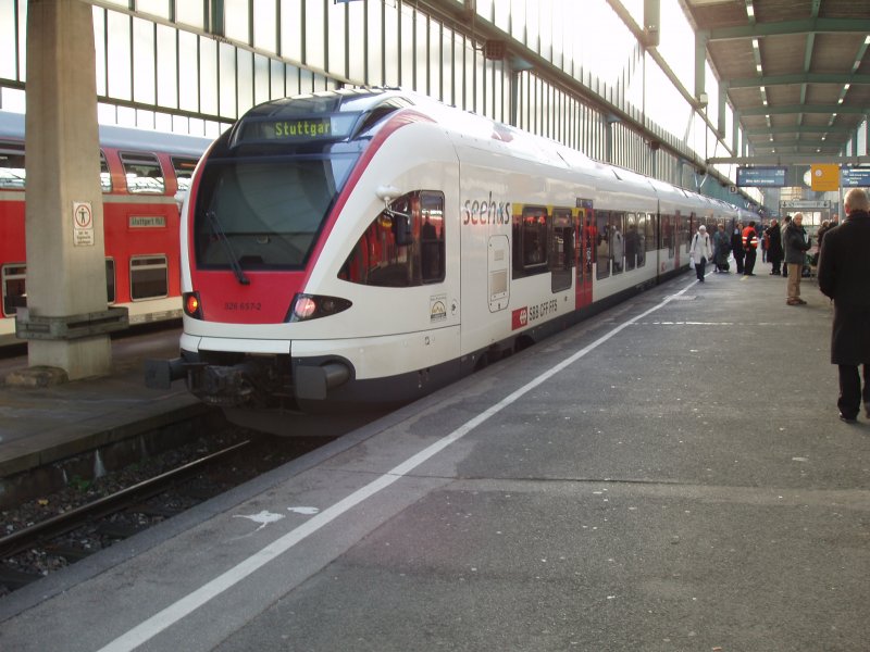 SBB Flirt RABe 526 657-2 am 29.11.08 in Stuttgart HBF
Sonderzug