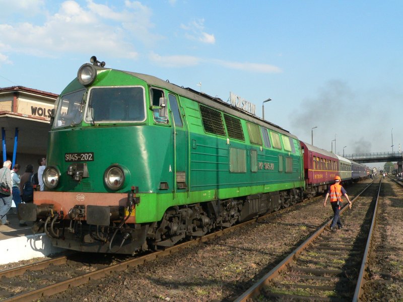 SU45 202 vor dem Berliner Traditionszug, kurz vor der R�ckfahrt.