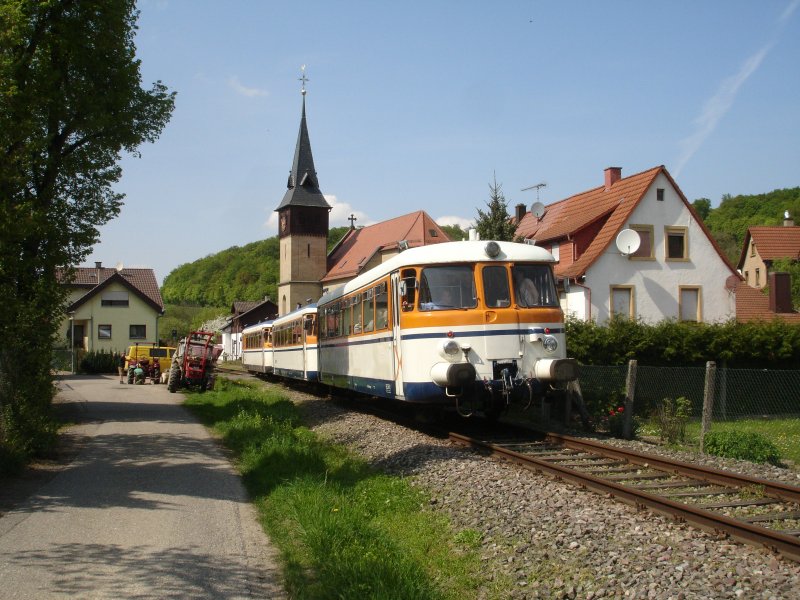 SWEG MAN VS51, VT26 und VT9 auf der Abschiedsfahrt der