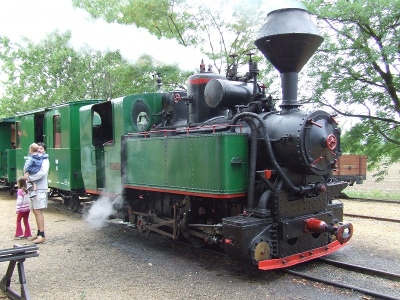  Andr�s der Sz�chenyi Museumsbahn in Nagycenk, Ungarn am 11. August
