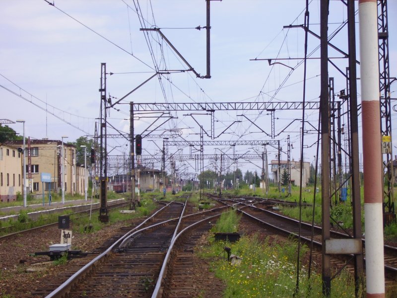 Im Bahnhof Tarnowskie Gory, die Ausfahrt richtung Lubliniec, Kluczbork und