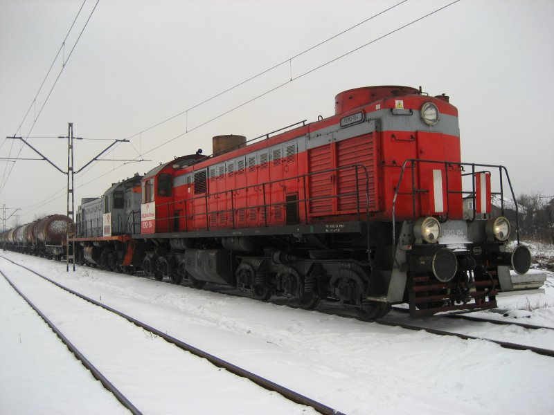 TEM2-154 und TEM2-120 am 10.01.2009 in Trzebinia. 