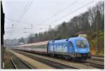 1016.023 (Kyoto) mit dem OEC 561 Richtung Wien Westbahnhof. Tullnerbach-Pressbaum, ...