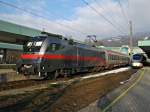 1x16-werbeloks Heute war am �EC 740 von Wien West nach Bregenz die Railjetlok 1016 035. Hier in Bregenz am 8.2.2010
