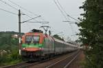 1116 007 SOS-Kinderdorf mit OEC 765 kurz vor Neulengbach Stadt. ...