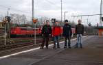 2010-03-20 Eisenach und Bebra Das Gruppenbild vom 20.03.10 aus Bebra v.l.n.r.: Meine Wenigkeit, Stefan M�ller, Christopher P�tz und Kevin Schmidt. 