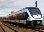 2400--2600-sprinter-lighttrain Nagelneuer Sprinter Lighttrain BR2600 Triebzug ohne Bugsch�rze der Firma Bombadier in Aachen. Die Triebzug ist f�r die Niederlande bestimmt. Er steht au�erhalb des Produktionsgel�ndes auf einem Ausliefergleis und kann dort von einem �ffendlichen Parkplatz aus bewundert werden. 21.02.2010