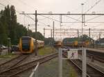 Hier ein Blick in die Abstellgruppe des Bahnhofes von Enschede. ...