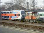 Rangierlok 799 036 steht am 05.02.2012 in Bohumin vor einem ...