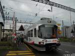 Be 4/8 22 �berquert den SBB/AAR-�bergang bei Suhr am 2.8.2010. ...