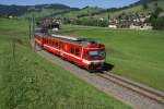 AB Appenzeller Bahnen BDe 4/4 42 verl�sst am 8.7.10 Urn�sch in Richtung Appenzell.