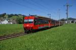 AB Appenzeller Bahnen BDeh 4/4 15 f�hrt am 8.7.10 von Gais Richtung Appenzell.