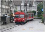 AB Appenzeller Bahnen BDeh 4/4 12  ein B und ABt111 erreichen in K�rze Teufen. (28.07.2010)