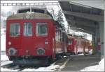 AB RHB Rorschach-Heiden-Bergbahn Wegen Revision des BDeh 3/6 kommen beide Altbautriebwagen ABDeh 2/4 23 und 24 zum Einsatz. (15.02.2010)