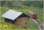 AB RHB Rorschach-Heiden-Bergbahn ABDeh 2/4 23 zwischen Heiden und Schwendi. (19.05.2010)