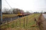 Triebwagen 257 auf dem Weg von Maastricht nach Li�ge am ...