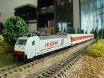 Anlagen 185 578 Crossrail von Minitrix mit EC, 02.04.2010. (Epoche VI)