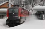 1116 214 fährt am 04.01.12 mit einem Railjet aus Wien ... 1116 214 fährt am 04.01.12 mit einem Railjet aus Wien ...