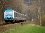 arriva-landerbahn-express-alex 223-067 am 20.04.2010 mit dem R354 auf seinen ersten Metern in Deutschland bei Daberg