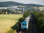 arriva-landerbahn-express-alex 223-071 am 11.07.2010 bei Hagenau mit Regenstauf im Hintergrund