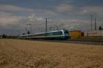 arriva-landerbahn-express-alex Ein Alex nach M�nchen bei gewittriger Stimmung.
Zum Gl�ck zog das Gewitter vorbei.;)(Regensburg Ost,18.7.2010)