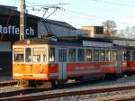 ASm Aare Seeland Mobil asm - Triebwagen Be 4/4 303 im Bahnhof Langenthal am 28.11.2009