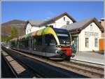 atr-100 ATR100 001 ist am Endbahnhof Mals/Malles Venosta eingetroffen. (29.10.2009)