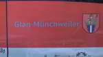 Der Ortsname Glan-M�nchweiler an einer Regionalbahn der BR 643.  ...