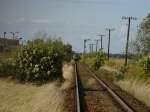 Auslandische Dieselloks NOHAB 2372 mit Kieszug vom Kieswerk Lausig komment in Richtung Eilenburg auf der teils stillgelegten Strecke Wittenberg-Eilenburg (Heide-Bahn) am 03.09.2009