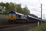 Auslandische Dieselloks 290 05 kam am 05.04.2010 mit einem G�terzug durch Gifhorn in Richtung Hannover