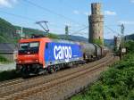Auslandische Loks 482-048 durchf�hrt am 15.7.10 mit einem Kesselwagenzug Oberwesel.