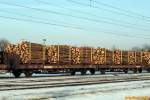 Rungenwagen der Transwaggon, Laas 24 80 430 5 757-4 P, ...