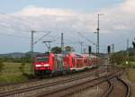 baden-wurttemberg 146 231-6 'Triberger Wasserf�lle' und 146 239-9 'Hausach' mit RE 5190 (Kreuzlingen - Karlsruhe Hbf) am 29. Mai 2010 in Welschingen-Neuhausen. Gru� zur�ck!
