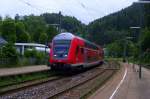 baden-wurttemberg RE 5184 von Kreuzlingen (CH) nach Karlsruhe Hbf, bei der Einfahr in Triberg; 20.06.2010