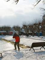 Hier ist mein Konterfei - Herbert Graf macht ein Gruppenbild vom BB-Fotografentreffen Konstanz am 08.12.2012, er mit der Sonne und ich dagegen.