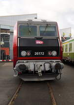 „Cité du Train“ beherbergt auch die Lok 26 172, Forografenfreundlich auf dem Freigelände ausgestellt.  10.11.2023  13:05 Uhr
