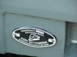 Fabrik-oder Herstellerschild an einem Wagen des Science Express als er ...
