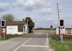 Bahn�bergang Heierweg in Breyell. ...  Andreas Strobel 07.04.2010