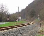 Der Bahnübergang am Hohn zwischen Laucha und Balgstädt; 05.04.2010 ... Der Bahnübergang am Hohn zwischen Laucha und Balgstädt; 05.04.2010 ...