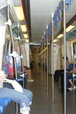 Innenansicht eines MRT-Triebwagen am 22.Mai 2007. Die Triebwagen wurden bei ...