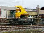 Bau- und Unterhaltsfahrzeuge SBB - Teile des X Tms 1/2 40 85 95 85 573-0 abgestellt im SBB Werkst�tteareal von Biel am 03.04.2010