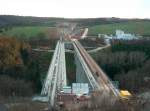 Baustelle der zuk�nftigen ICE-Strecke Erfurt - Leipzig/Halle bei Bad Bibra. ...