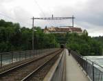 Bauwerke und Brucken Rheinbr�cke unterhalb vom Schloss Laufen am Rheinfall; 21.06.2010