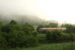BR 610(Pendolino) fr�hmorgens bei Vorra im Pegnitztal.  ...