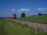 RE 3396 von Lindau nach N�rnberg bei Heimhofen am 02.07.2010. ...